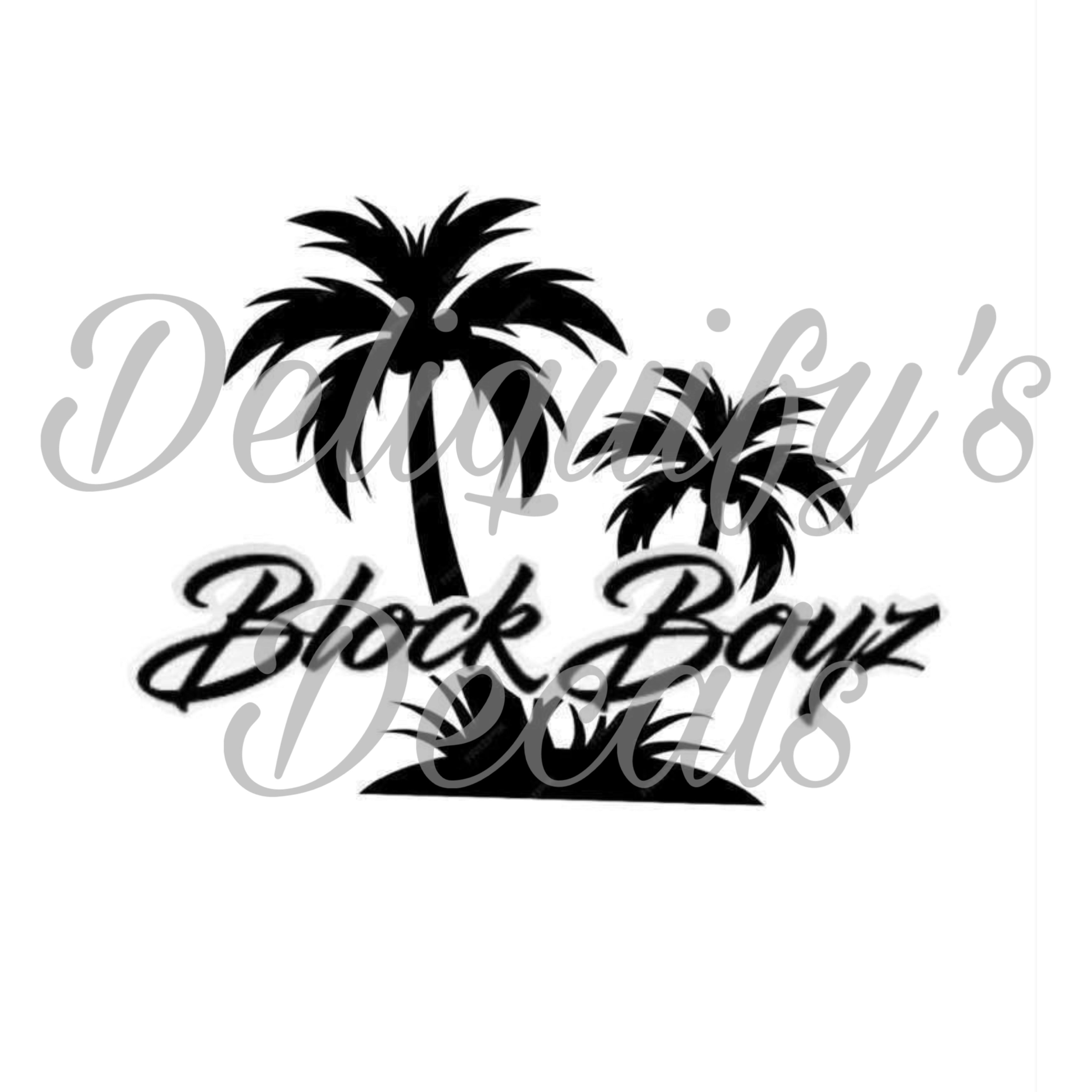 Stateboyzz Sticker Block Boyz Palm Tree – Deliquifys Decals