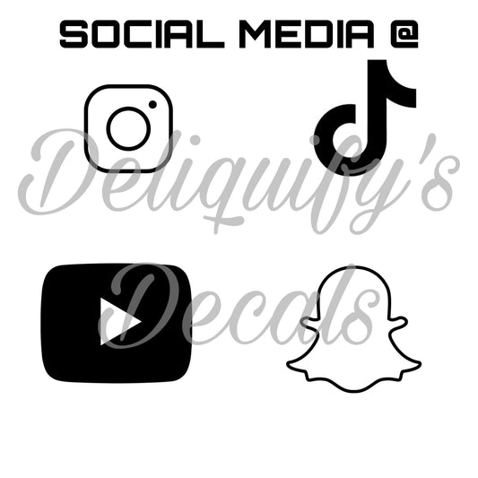 Social Media USERNAME *for ONE username only, if multiple usernames must purchase multiple decals*